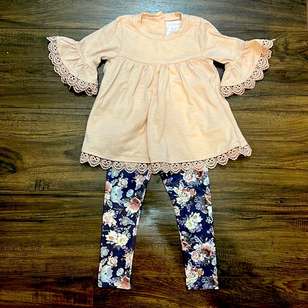 Toddler Girls Savannah 2T 2-Piece Outfit